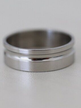D2 7mm Men/Women Fashion Wedding Band Ring Stainless